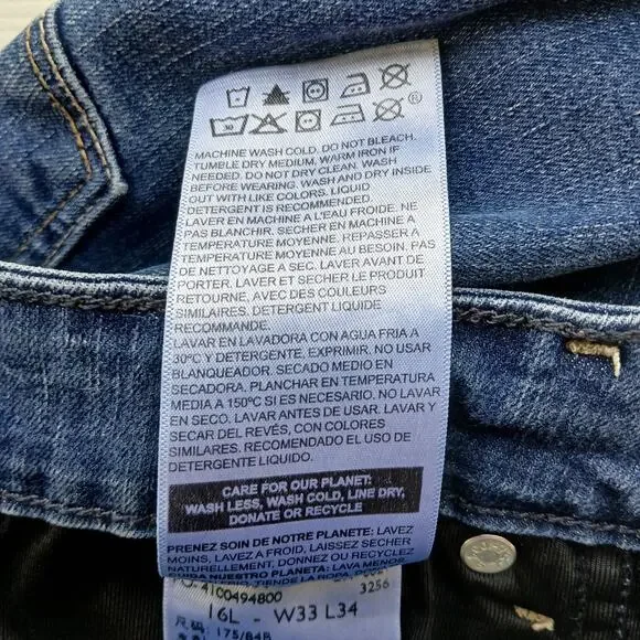 Levi Signature Gold Label Bootcut Jeans 16L W33 L34 blue medium wash high rise - Picture 7 of 15